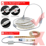 Nouvelle arrivée : Bande LED 220V 4040 Haute sécurité Haute luminosité 120 LED/m 13 W/m Étanche Flexible Lumière LED La meilleure bande LED.