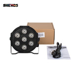 SHEHDS-Éclairage de Scène pio LED, 7x12W, RGBW/7x18W, RGBWA + UV, Prise Mobile, Ventilateur Ultra-Silencieux, ixd'Anniversaire Familiale, Théâtre