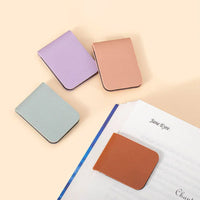 Marque-pages en cuir aimantés rectangulaires en plusieurs couleurs