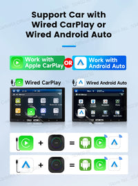 CarlinKit Android 13 LED AI Box, boîtier multimédia intelligent pour voiture, CarPlay sans fil, Android Auto sans fil, puce Qualcomm, carte SD extensible jusqu'à 512 Go