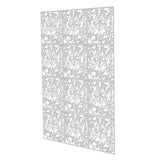 Panneau d'écran en PVC avec papillon, fleur, oiseau, fleurs creuses, 40x40cm, 12 pièces