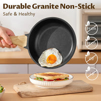 Ensemble de poêles à frire antiadhésives à Induction, poêle à frire à Induction de 3 pièces pour toutes les plaques de cuisson, poêles sans PFAS