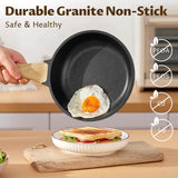 Ensemble de poêles à frire antiadhésives à Induction, poêle à frire à Induction de 3 pièces pour toutes les plaques de cuisson, poêles sans PFAS