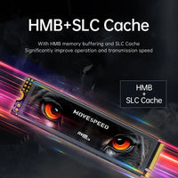 Disque SSD interne MOVESPEED NVMe M.2 2280 4 To, 2 To ou 1 To, PCIe 4.0 x4, compatible PS5, PC portable et PC