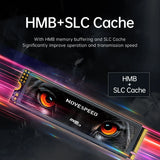 Disque SSD interne MOVESPEED NVMe M.2 2280 4 To, 2 To ou 1 To, PCIe 4.0 x4, compatible PS5, PC portable et PC