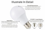 Lot de 10 ampoules LED E27/E14 (20W, 18W, 15W, 12W, 9W, 6W, 3W) - Alimentation 220V - Éclairage spot - Blanc froid/chaud