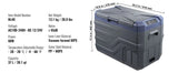 SucceBuy Réfrigérateur de voiture congélateur portable double zone réfrigérateur de voiture réfrigérateur gamme réglable 12/24 V DC et un congélateur à compresseur