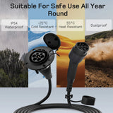 dé Câble d'extension de type 2 pour station de charge Wallbox, chargeur EV, compatible avec toutes les prises de charge de type 2, 11kW, 5m, 10m, 15m, 20m