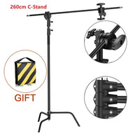 SH-Support d'éclairage RapDuty C en acier inoxydable, support de photographie, bras de maintien, 260cm, 107cm, recommandé Max, liquimanquer, un cadeau