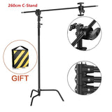 SH-Support d'éclairage RapDuty C en acier inoxydable, support de photographie, bras de maintien, 260cm, 107cm, recommandé Max, liquimanquer, un cadeau