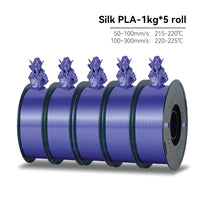 KEEPANG – Filament d'imprimante 3D PLA en soie, 5KG, Filaments de couleurs simples/doubles/Triples, 2.2LBS, 1KG/rouleau, 1.75mm ± 0.02MM, matériau d'impression 3D