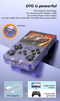 Console de jeux vidéo portable R36S/R36H, système Linux, écran IPS 3,5 pouces, lecteur vidéo rétro de poche, cadeau idéal pour Noël