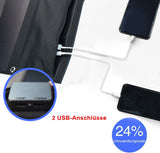 Chargeur solaire Portable 28W, 2 ports USB (5V/4,8a au total), panneau solaire pliable pour recharger des appareils USB, iPhone Android GoPro