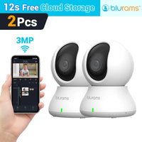 Caméra de surveillance pour bébé Caméra de sécurité domestique HD 2K avec détection de mouvement et audio bidirectionnel, installation facile, jour et nuit claires