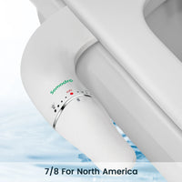 SAMODRA Fixation de bidet ultra mince pour siège de toilette – Double buse, pression d'eau réglable, pulvérisateur de cul non électrique