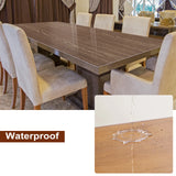 Film de Table Rectangulaire Transparent en PVC Transparent, Nappe Imperméable, Décoration de Noël, Couverture de Protection Haute Brillance, 1mm