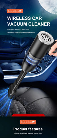 BELIBUY aspirateur de voiture aspirateur Portable appareil ménager haute puissance Mini nettoyeur sans fil aspirateur de tapis