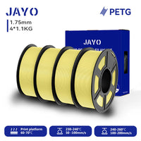 Filament PETG JAYO pour imprimante 3D FDM, 2 bobines de 1,75 mm, enroulement soigné, 2,2 kg/lot