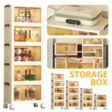 Boîte de rangement pliante avec roulettes 1/2/3/4/5 couches, bacs de rangement empilables polyvalents, organisateur de maison, conteneur d'articles divers