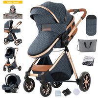 Poussette bébé poussettes légères 3 en 1 landau chariot bébé landau 3 en 1 berceau de poussette Multiple pour nouveau-nés