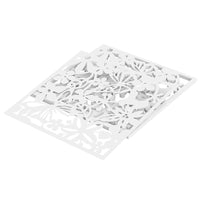 Panneau d'écran en PVC avec papillon, fleur, oiseau, fleurs creuses, 40x40cm, 12 pièces