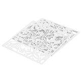 Panneau d'écran en PVC avec papillon, fleur, oiseau, fleurs creuses, 40x40cm, 12 pièces