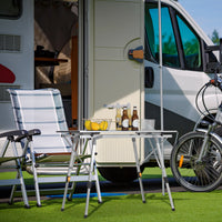 WOLTU Table de camping pliable mobilier d'extérieur table de lit d'ordinateur réglable en hauteur bureau pliant pour pique-nique jardin voyage randonnée