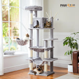 Grand arbre à chat pour grands chats d'intérieur, tour de chat haute pour gros chats avec hamac super grand, arbres grimpant pour chats avec tire à gratter