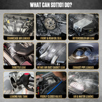 SDT101 – Machine à fumée 12V, détecteur de fuite, tuyau d'huile et de carburant, détecteur de fuite sous vide, système EVAP automatique, outils de Diagnostic automatique, sans pompe