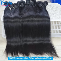 YOCYTU 20 20 20 Pouces Tissage Cheveux Humains 1/3/4 PCS Lot de Tissage Cheveux Humain 12A Tissage Naturel Brésilien Haut Qualité Meche Tissage Humain Hair Raw Hair Bundles 100% Human Hair Livraison 3 Jours France