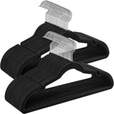 Cintres en Velours, Lot de 30/50, Antiglisse, avec Encoches, Barre pour Pantalons, Crochet Pivotant à 360°, Gain de Place, Épaisseur 0,6 cm, Longueur de 43 cm, Beige Sable/Noir Classique/Gris/Blanc/Rose Clair