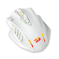 Souris gaming optique Redragon M913, 16 000 DPI, filaire 2,4 GHz et sans fil RGB, 16 boutons programmables, noir et blanc