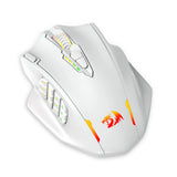 Souris gaming optique Redragon M913, 16 000 DPI, filaire 2,4 GHz et sans fil RGB, 16 boutons programmables, noir et blanc