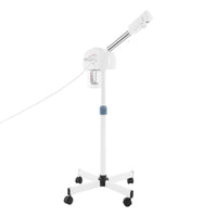 Vaporisateur facial à l'ozone 750 ml, hauteur réglable, rotation à 360°, appareil de soin du visage mobile pour salon de beauté et spa, blanc/noir