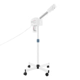 Vaporisateur facial à l'ozone 750 ml, hauteur réglable, rotation à 360°, appareil de soin du visage mobile pour salon de beauté et spa, blanc/noir