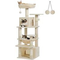 Grand arbre et tour pour chats d'intérieur, avec postes à gratter recouvertes de Sisal, hamac spacieux, perchoirs rembourrés et condos, jouets pour chats