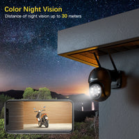 Ctronics-Caméra de permission Extérieure IP WiFi 360, Dispositif de Sécurité avec Vision Nocturne et Audio Bidirectionnel, Suivi existent des Personnes, ONVIF CCTV