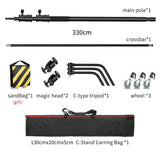 SH-Support d'éclairage RapDuty C en acier inoxydable, support de photographie, bras de maintien, 260cm, 107cm, recommandé Max, liquimanquer, un cadeau