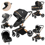 Poussette légère Magic ZC, poussette bébé 3 en 1, landau pour bébé, poussette légère en PU 3 en 1