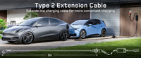 dé Câble d'extension de type 2 pour station de charge Wallbox, chargeur EV, compatible avec toutes les prises de charge de type 2, 11kW, 5m, 10m, 15m, 20m
