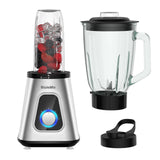Mélangeur de smoothie BioloMix 1300 W avec pot en verre de 1,5 L, mélangeurs personnels combinés pour boissons aux fruits surgelés, sauces