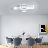 Plafonnier LED, plafonnier de salon rectangulaire 54W, plafonnier blanc froid 6500K, grand plafonnier LED