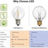 9 M/26 M feston LED Globe chaîne lumière fée LED G40 extérieur pour fête de noël jardin décor guirlande lampe rue Patio arrière-cour
