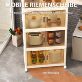 Armoire de Rangement Pliante Anti-Poussière, avec Roue à Comcussion, pour Cuisine, Chambre à Coucher, Salon, Armoire