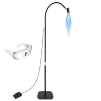 Lampe UV professionnelle sur pied pour ongles, 170 cm, 6 W, 5 niveaux d'intensité, avec interrupteur au pied.