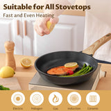 Ensemble de poêles à frire antiadhésives à Induction, poêle à frire à Induction de 3 pièces pour toutes les plaques de cuisson, poêles sans PFAS