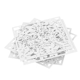Panneau d'écran en PVC avec papillon, fleur, oiseau, fleurs creuses, 40x40cm, 12 pièces