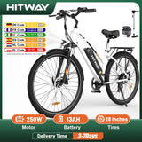 HITWAY Vélo Électrique, 28" Vélos à Assistance Électrique, Ville E-Bike avec Batterie Amovible 36V 13Ah, Moteur 250W, 7 Vitesses