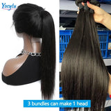 YOCYTU 20 20 20 Pouces Tissage Cheveux Humains 1/3/4 PCS Lot de Tissage Cheveux Humain 12A Tissage Naturel Brésilien Haut Qualité Meche Tissage Humain Hair Raw Hair Bundles 100% Human Hair Livraison 3 Jours France