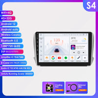 OSSURET CarPlay Android 12 autoradio pour PEUGEOT 2008 208 2012-2018 lecteur multimédia de voiture Navi GPS 2din 4G-LET autoradio RDS